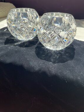 VTG CRYSTAL VOTIVE HOLDERS (2)
